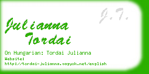 julianna tordai business card